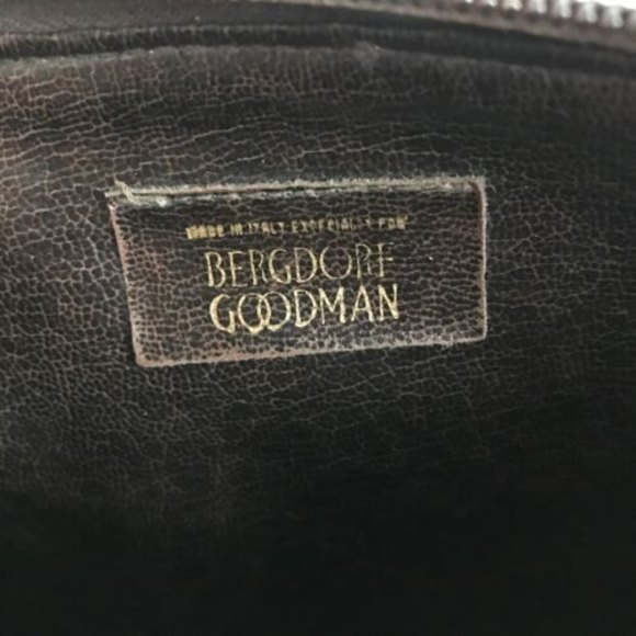 Vtg BERGDORF GOODMAN Italian Leather flap front shoulder bag- Excellent Vintage - Picture 5 of 7